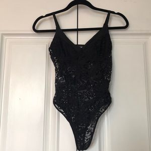 Black lace bodysuit